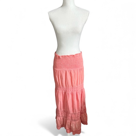 Raviya Dresses & Skirts - Raviya peach coral maxi skirt boho Whimsygoth Fairycore feminine western